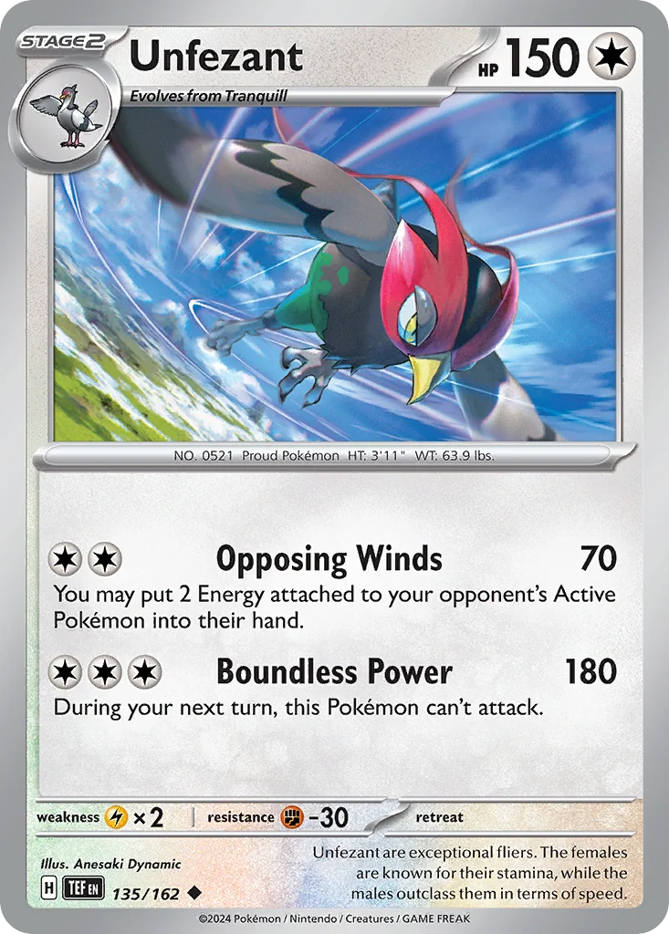 Unfezant 135/162 Uncommon