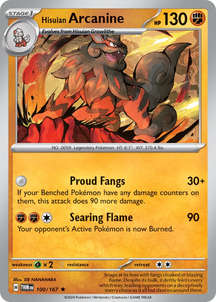 Hisuian Arcanine 100/167 Rare
