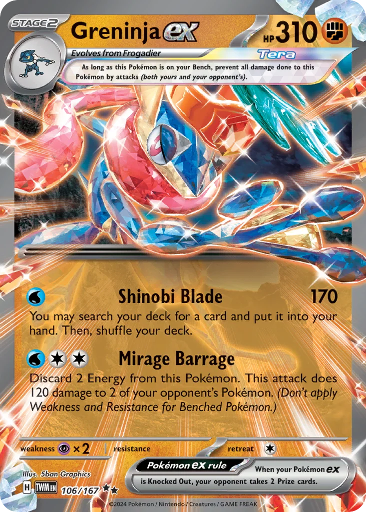 Greninja ex 106/167 Double rare