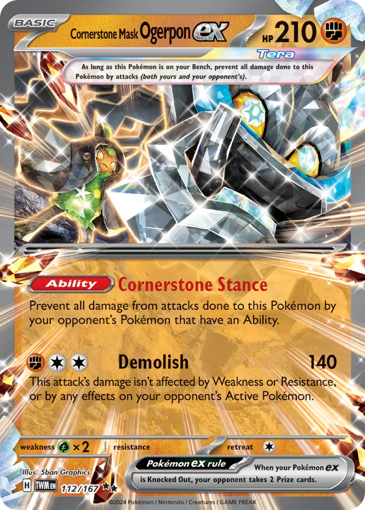 Cornerstone Mask Ogerpon ex 112/167 Double rare