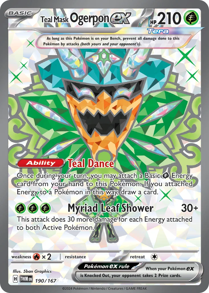 sv6-190 Teal Mask Ogerpon ex 190/167 Ultra rare