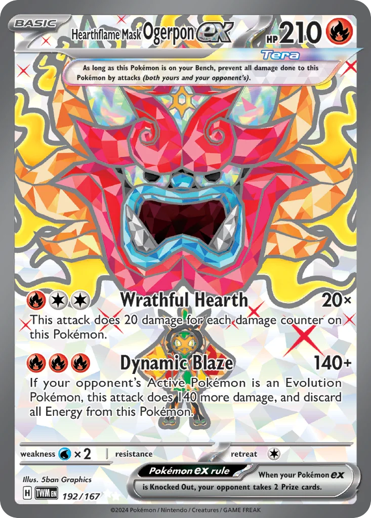 sv6-192 Hearthflame Mask Ogerpon ex 192/167 Ultra rare