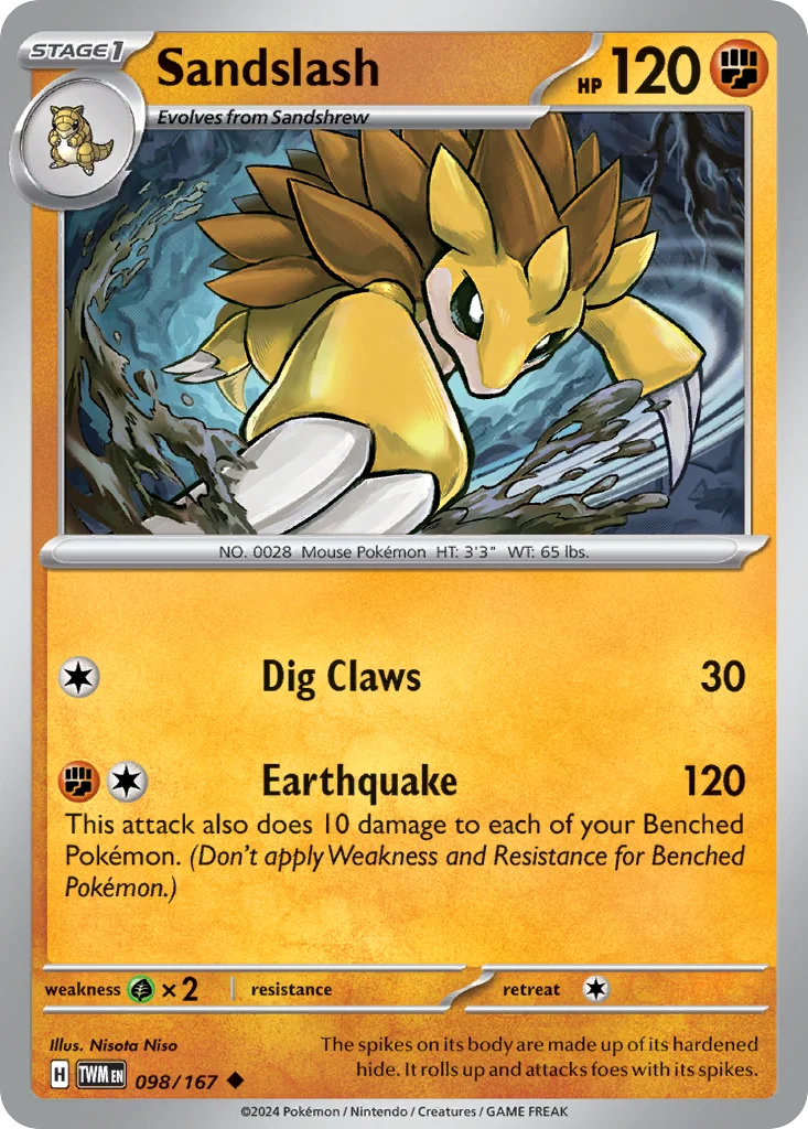 Sandslash 098/167 Uncommon