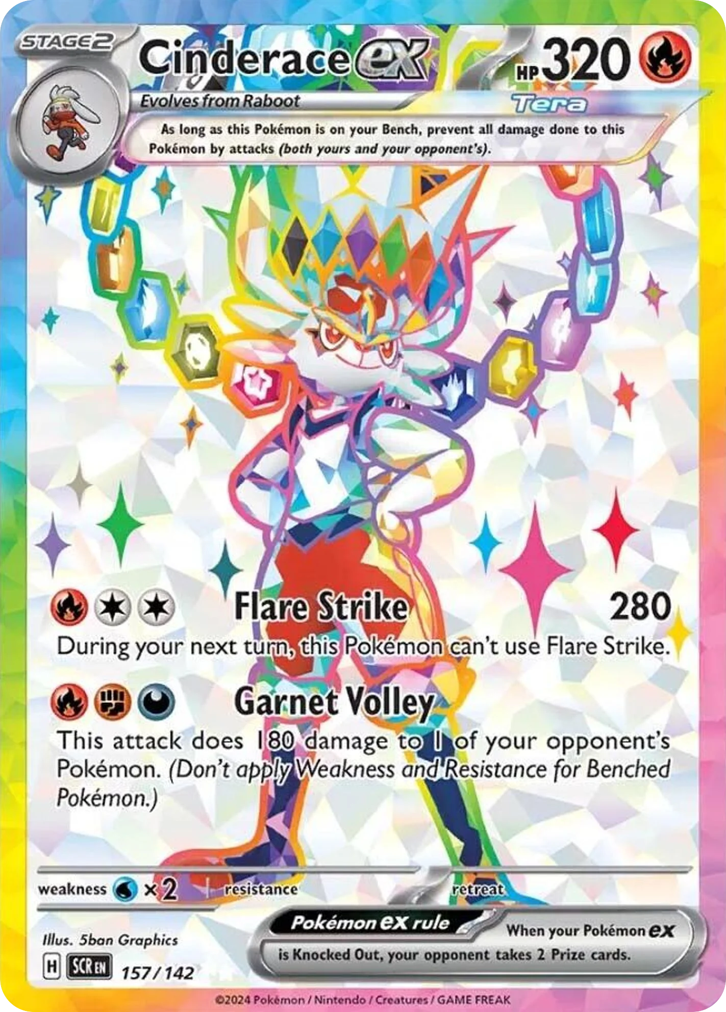Cinderace ex 157/142 Ultra rare