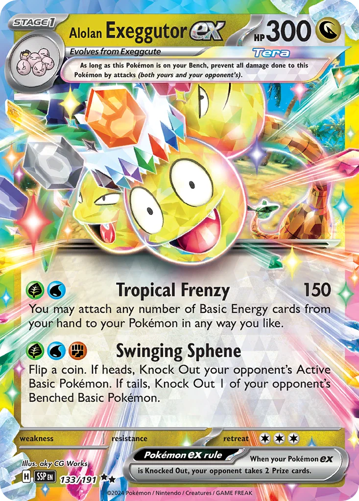 Alolan Exeggutor ex 133/191 Double rare
