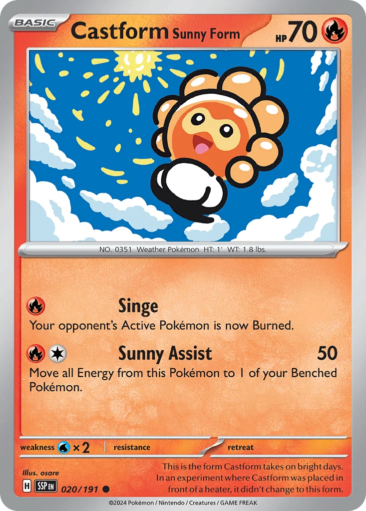 Castform Sunny Form 020/191 Common