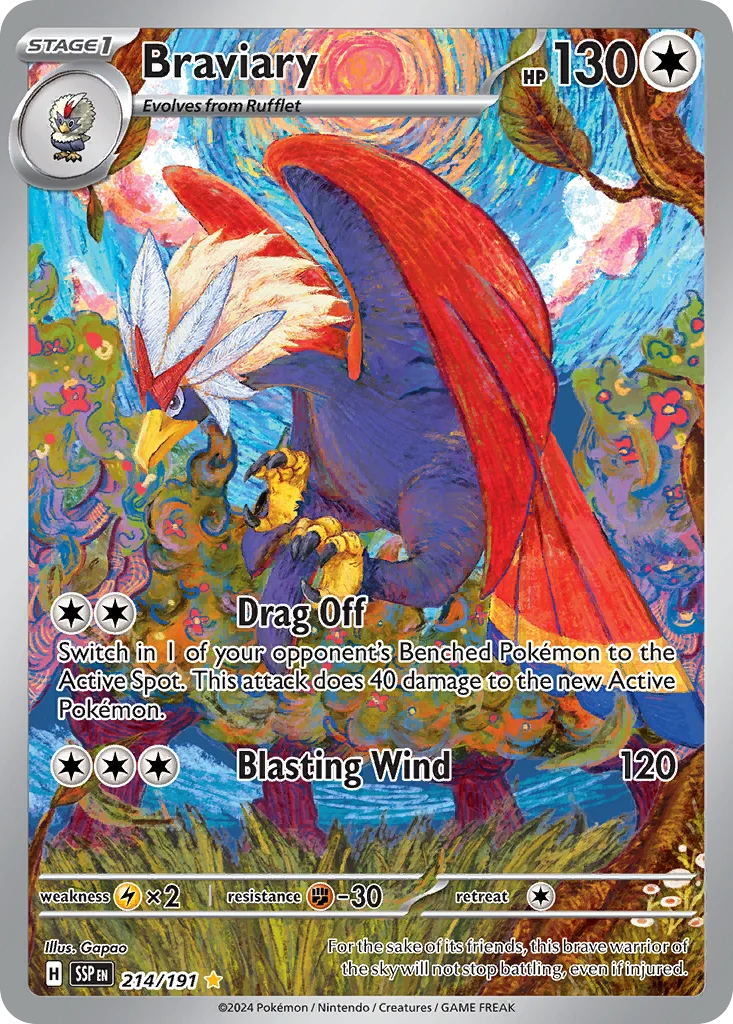 sv8-214 Braviary 214/191 Illustration rare