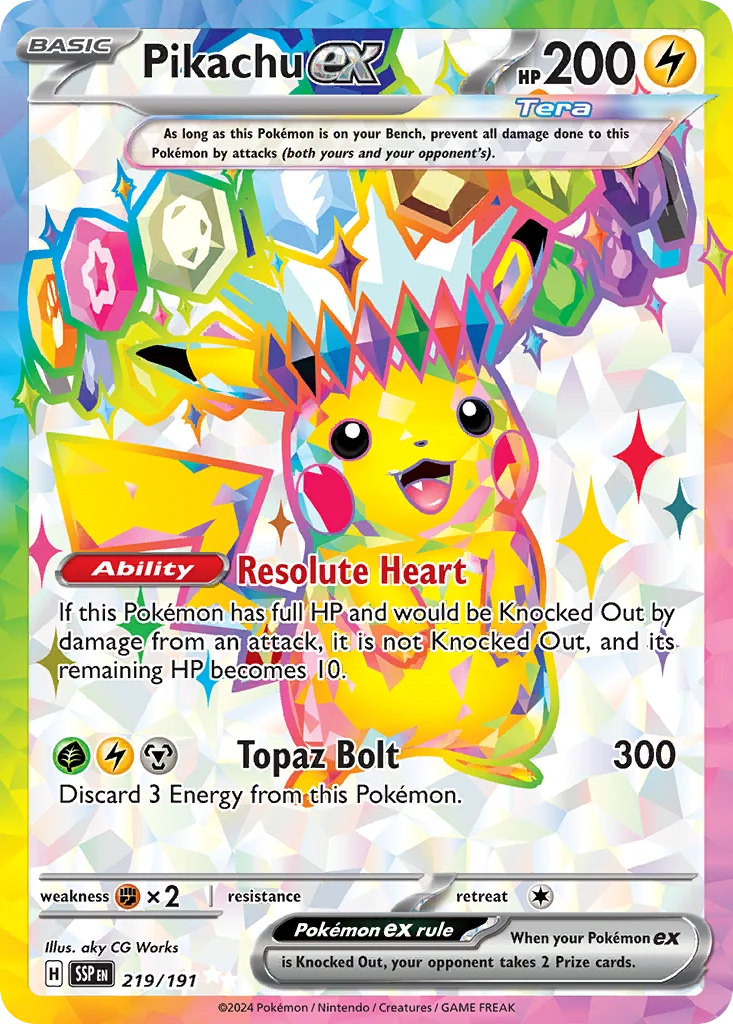 Pikachu ex 219/191 Ultra rare
