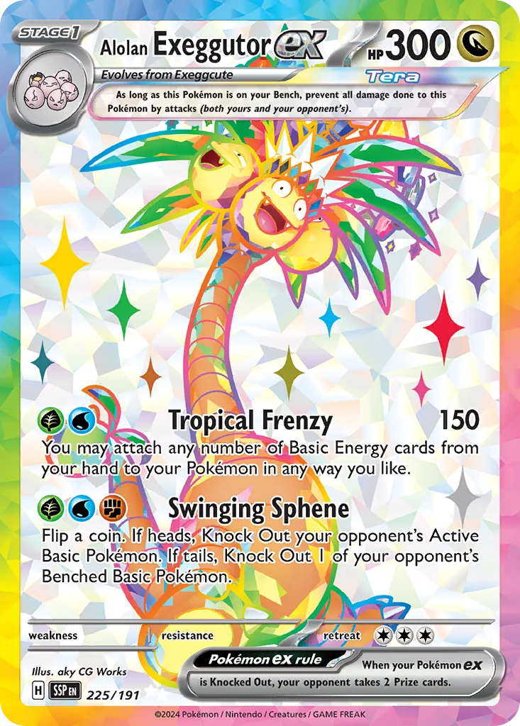 Alolan Exeggutor ex 225/191 Ultra rare