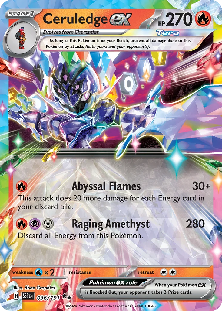 sv8-36 Ceruledge ex 036/191 Double rare