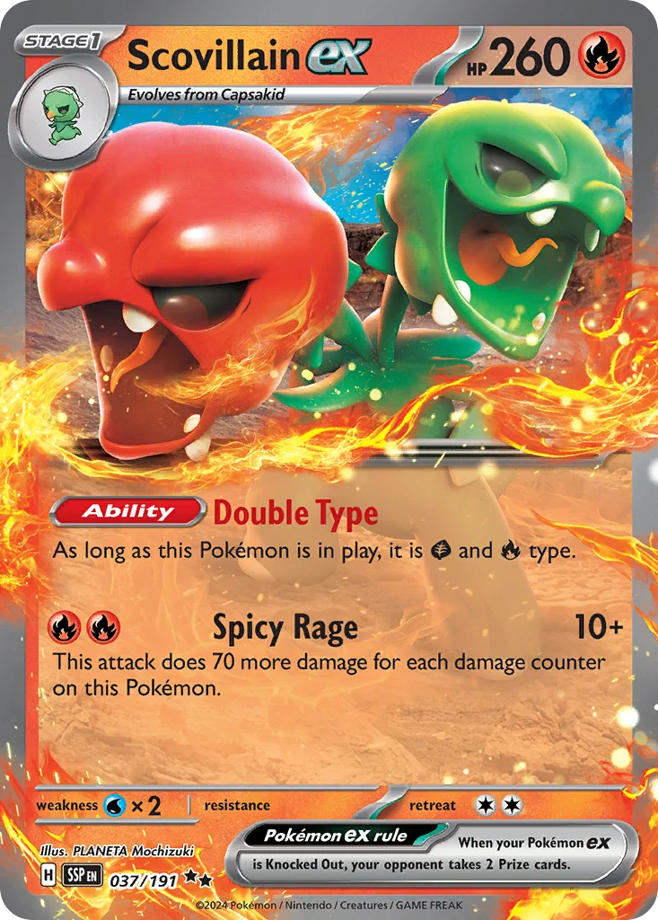 sv8-37 Scovillain ex 037/191 Double rare