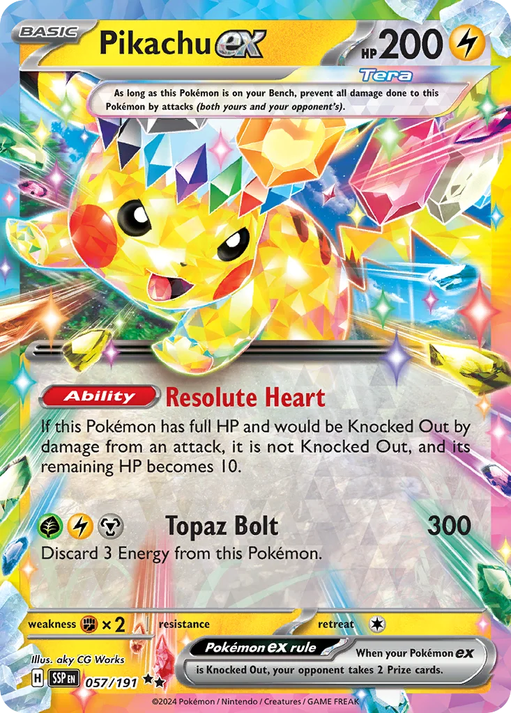 sv8-57 Pikachu ex 057/191 Double rare