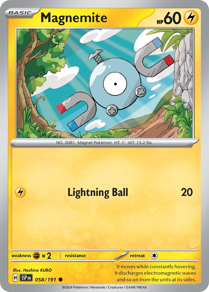 sv8-58 Magnemite 058/191 Common
