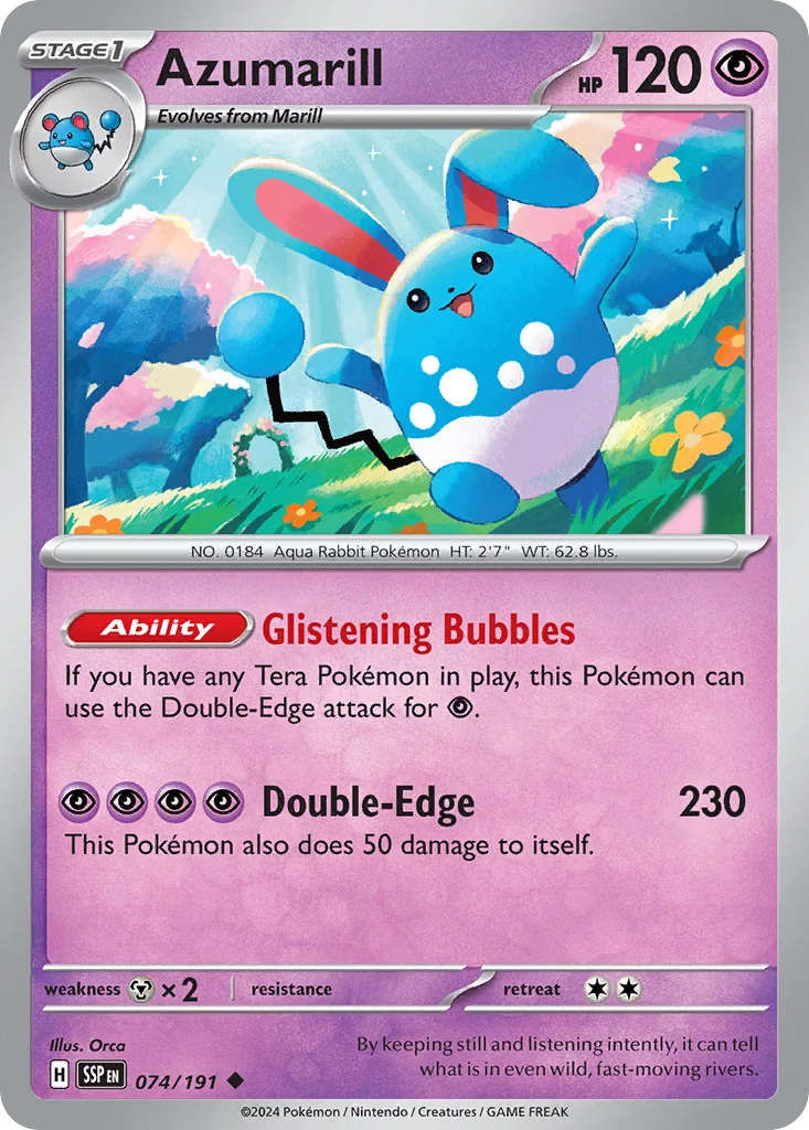 sv8-74 Azumarill 074/191 Uncommon