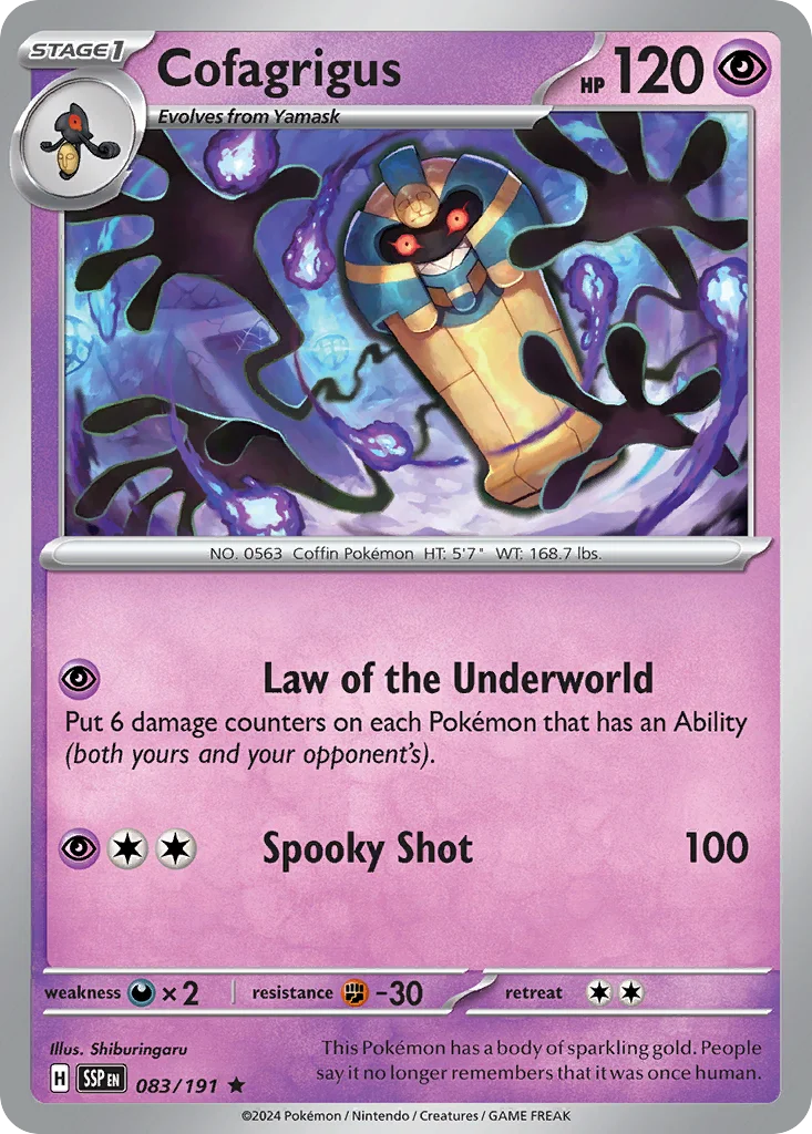 sv8-83 Cofagrigus 083/191 Rare