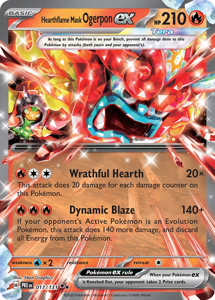 Hearthflame Mask Ogerpon ex 017/131 Double rare