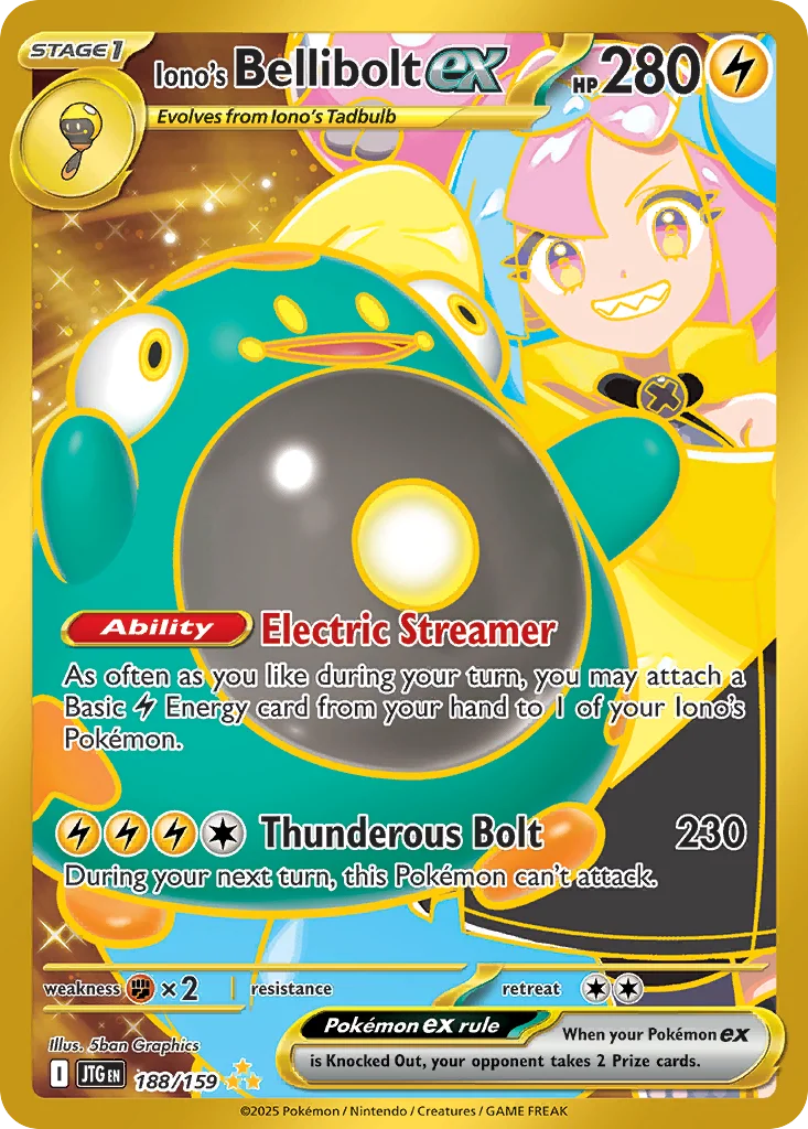Iono's Bellibolt ex 188/159 Hyper rare