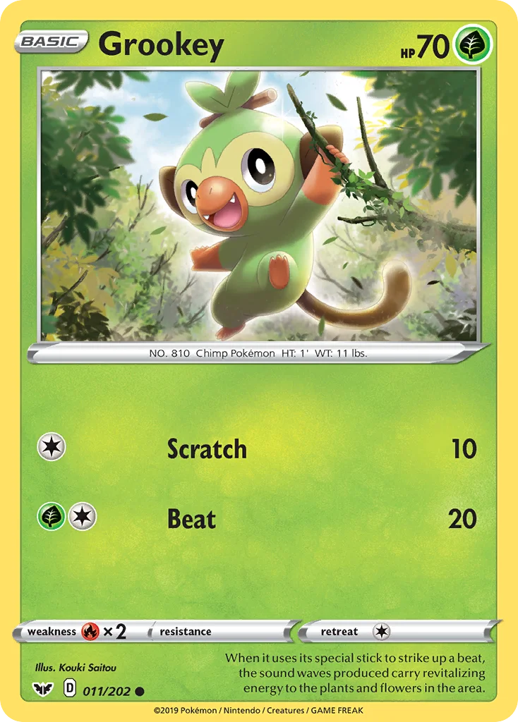 swsh1-11 Grookey 011/202 Common