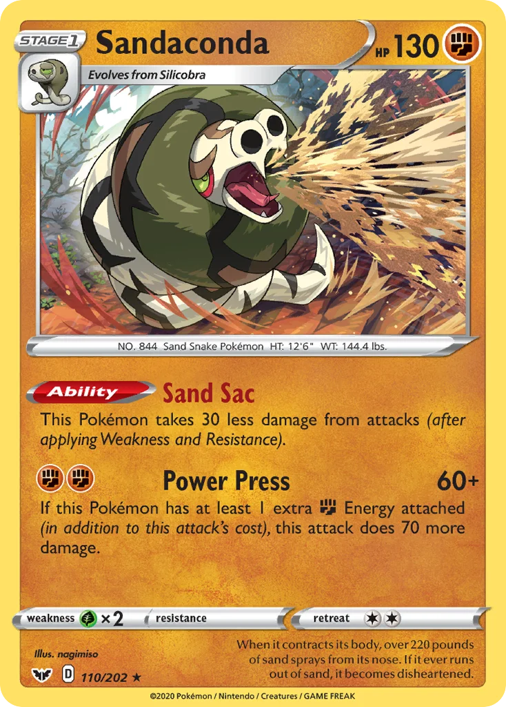 Sandaconda 110/202 Rare holo