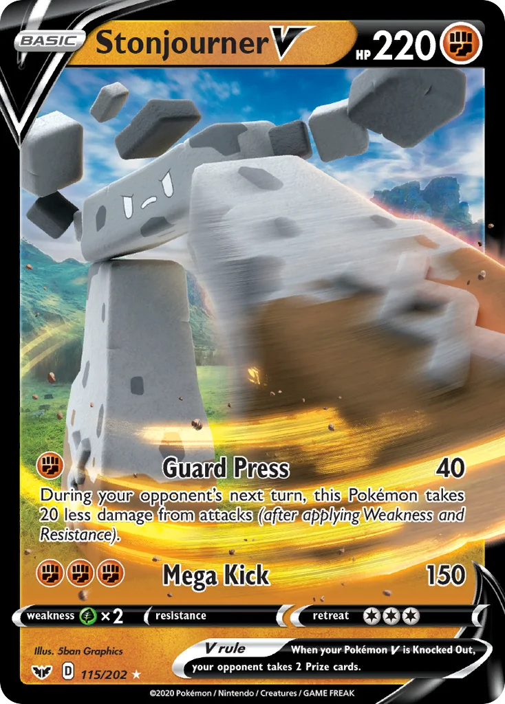 Stonjourner V 115/202 Rare holo v