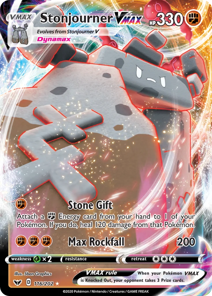 Stonjourner VMAX 116/202 Rare holo vmax