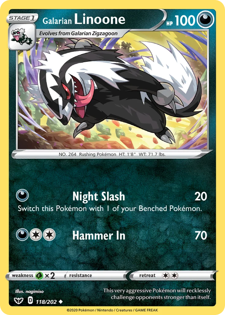 Galarian Linoone 118/202 Uncommon