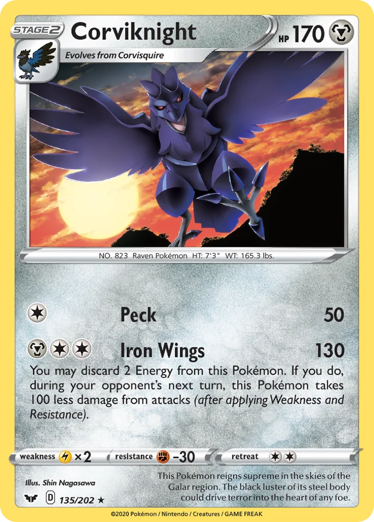 Corviknight 135/202 Rare
