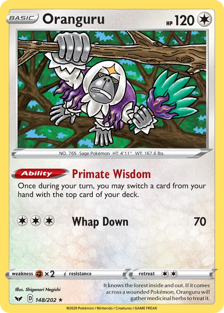Oranguru 148/202 Rare holo