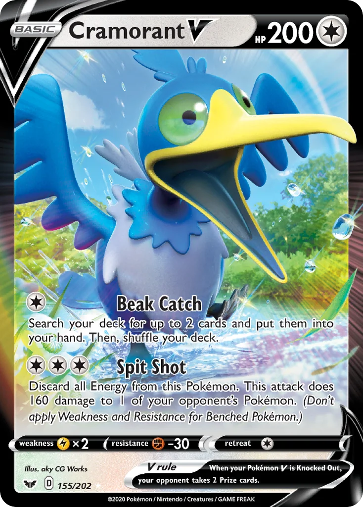 Cramorant V 155/202 Rare holo v