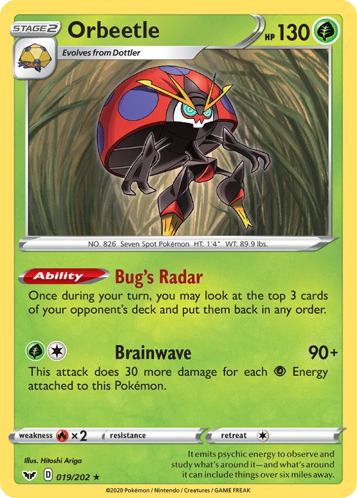 swsh1-19 Orbeetle 019/202 Rare