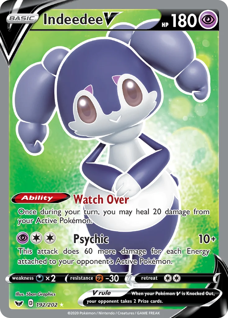 Indeedee V 192/202 Rare ultra