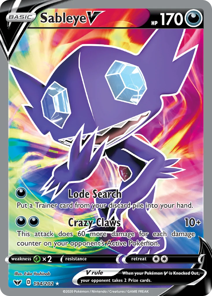 swsh1-194 Sableye V 194/202 Rare ultra