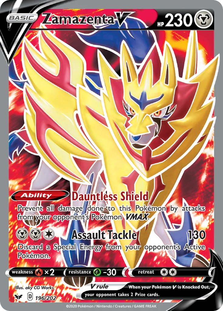 swsh1-196 Zamazenta V 196/202 Rare ultra