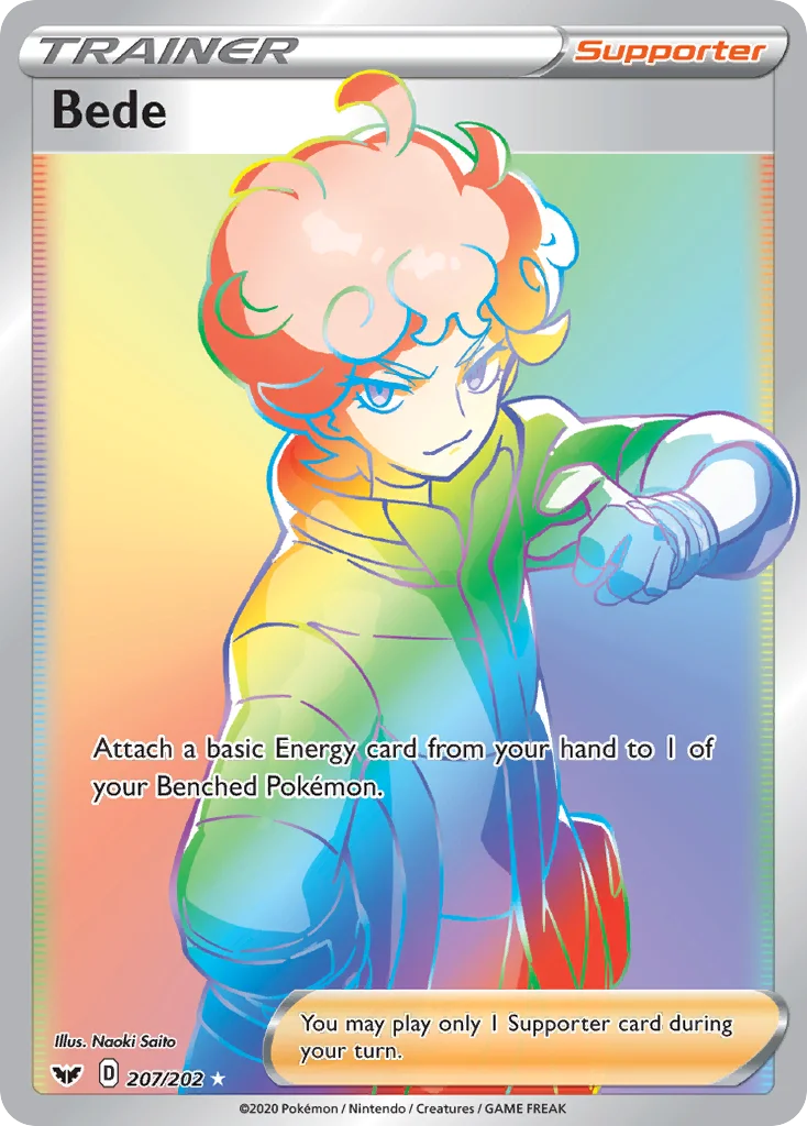 swsh1-207 Bede 207/202 Rare rainbow