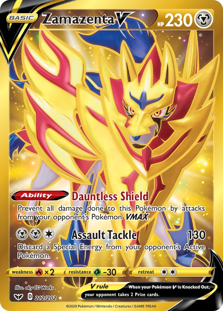 swsh1-212 Zamazenta V 212/202 Rare secret