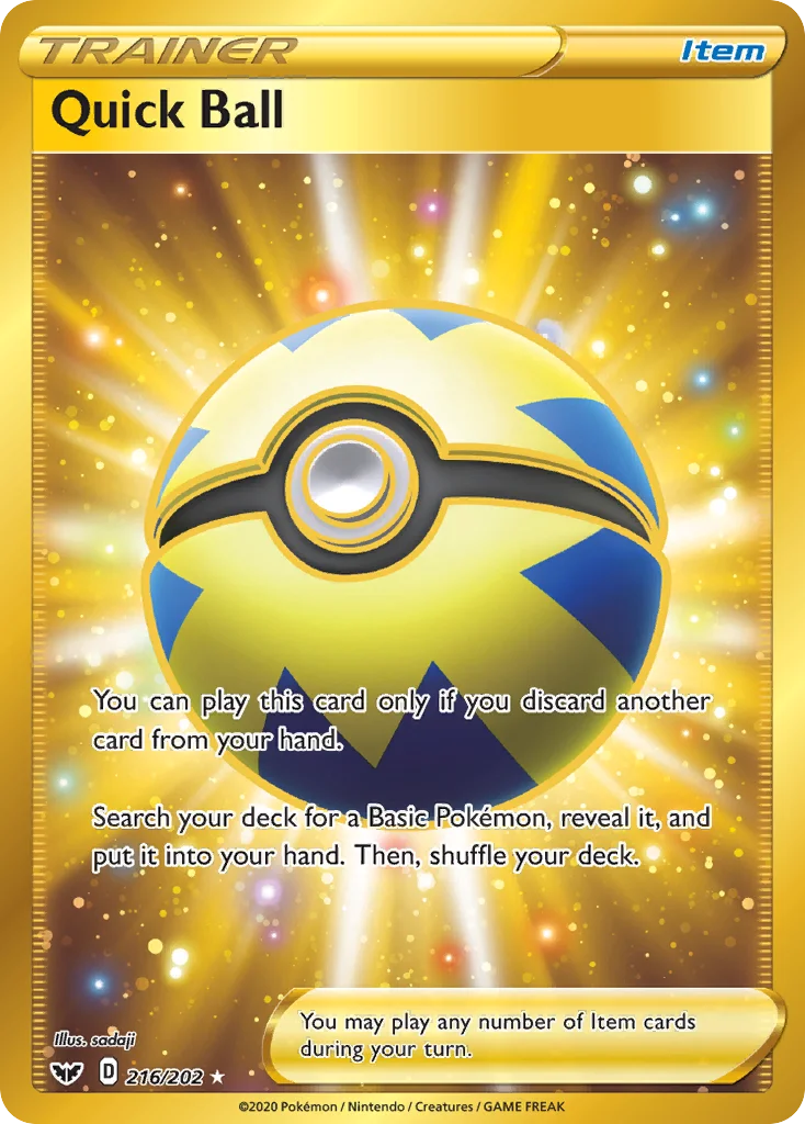 swsh1-216 Quick Ball 216/202 Rare secret