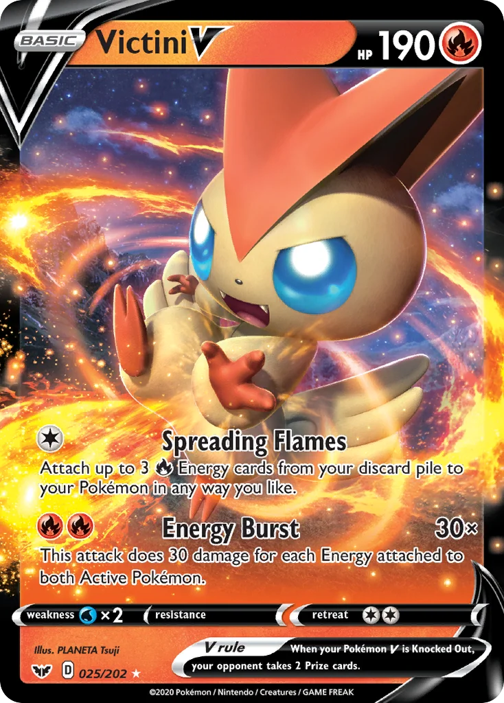 Victini V 025/202 Rare holo v