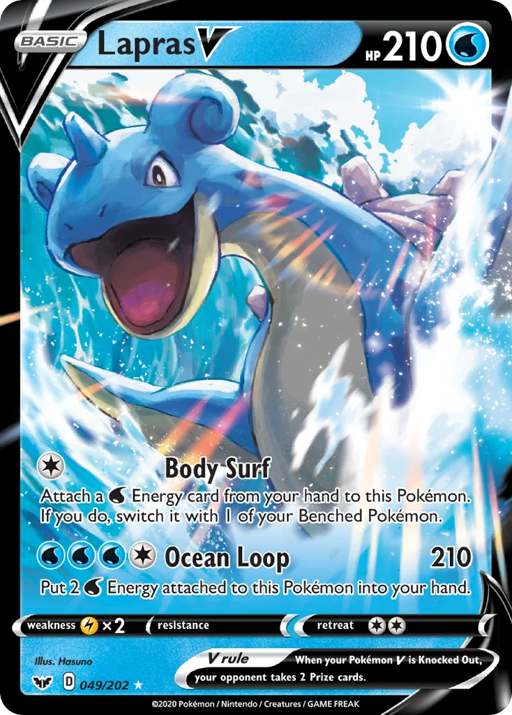 Lapras V 049/202 Rare holo v