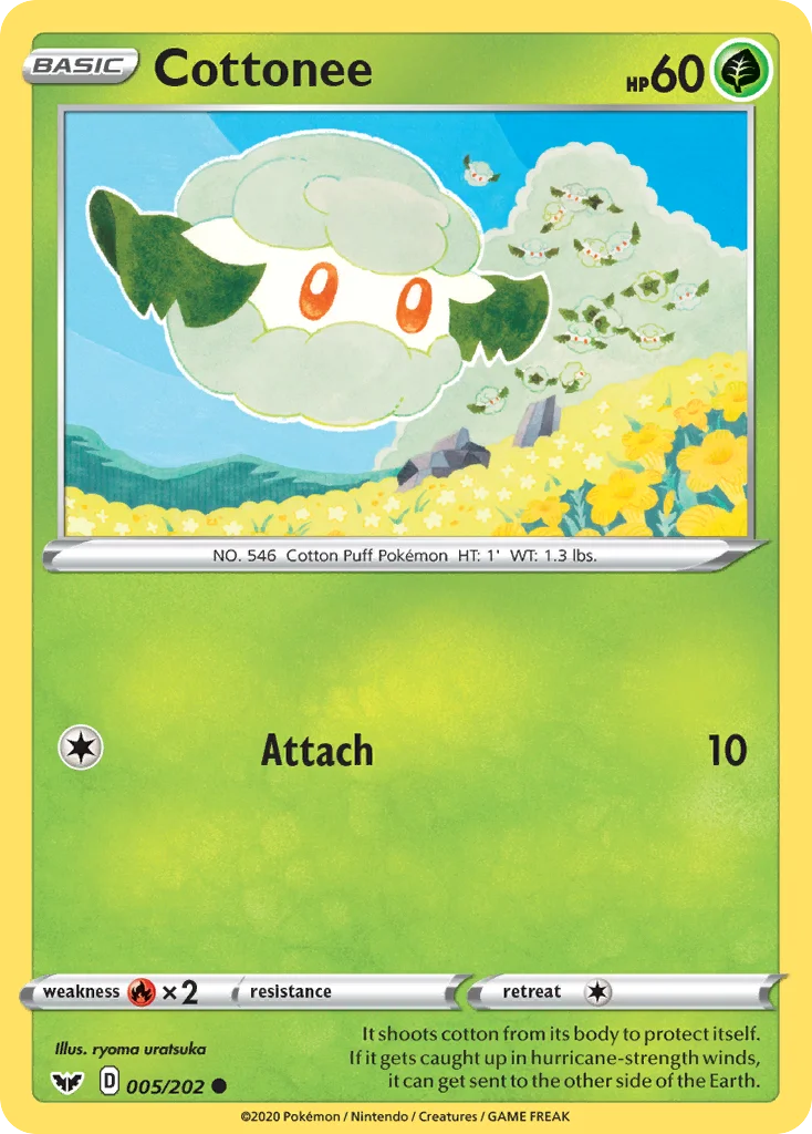 swsh1-5 Cottonee 005/202 Common