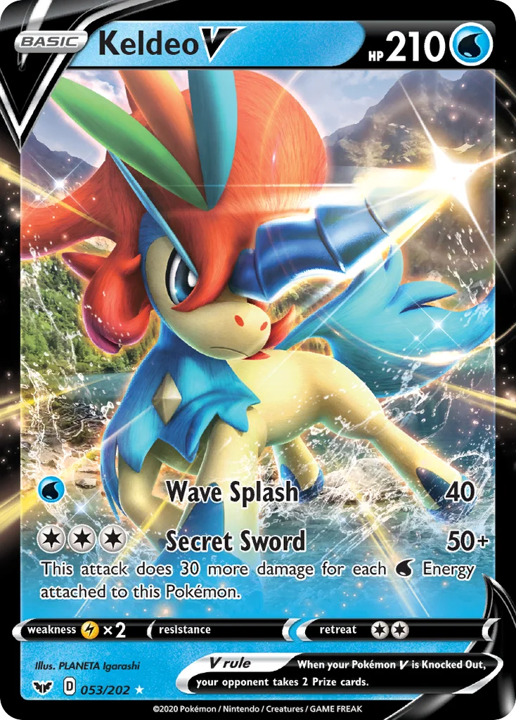 Keldeo V 053/202 Rare holo v