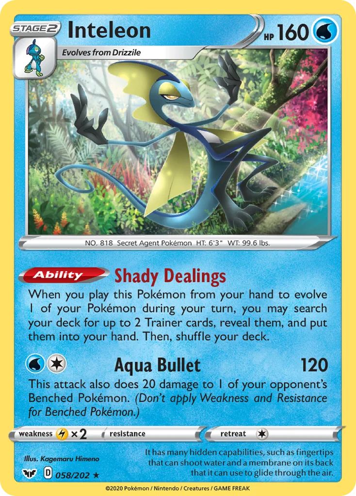 Inteleon 058/202 Rare holo