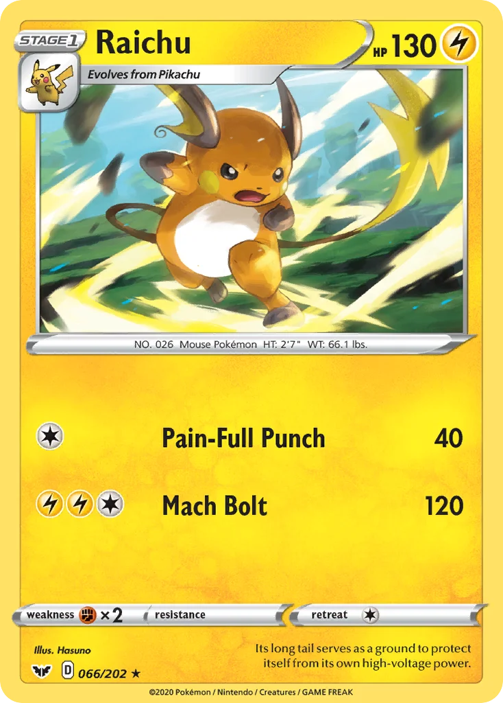 Raichu 066/202 Rare