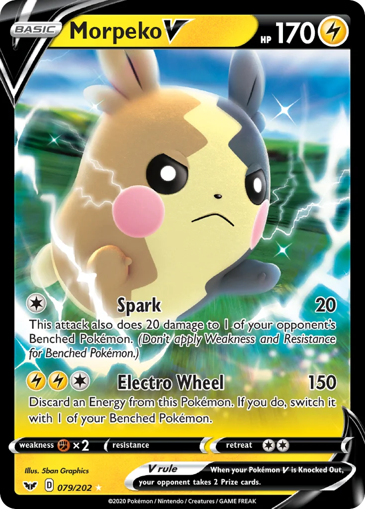 Morpeko V 079/202 Rare holo v