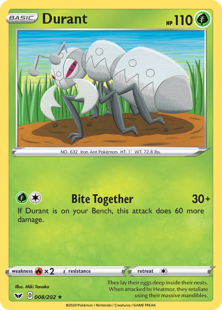 swsh1-8 Durant 008/202 Rare