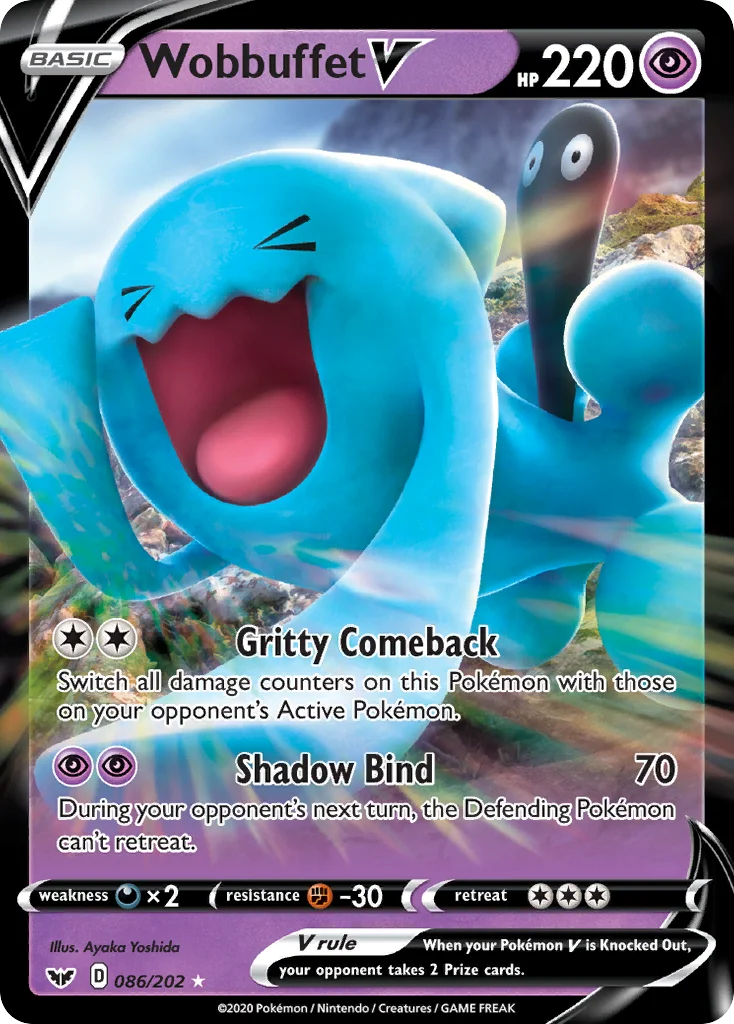 Wobbuffet V 086/202 Rare holo v