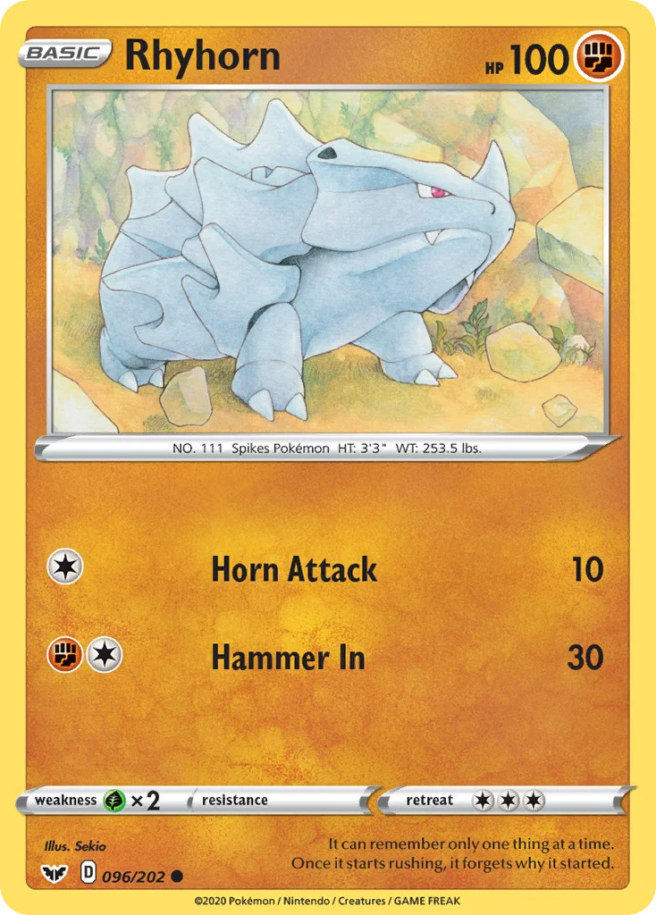 Rhyhorn 096/202 Common
