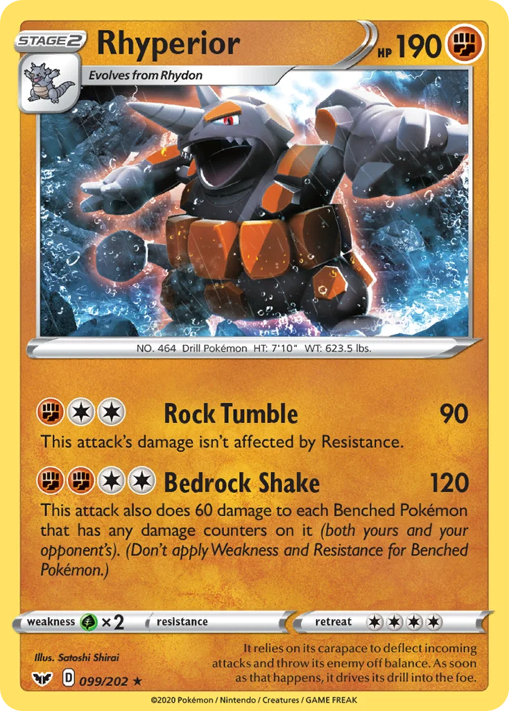 Rhyperior 099/202 Rare holo