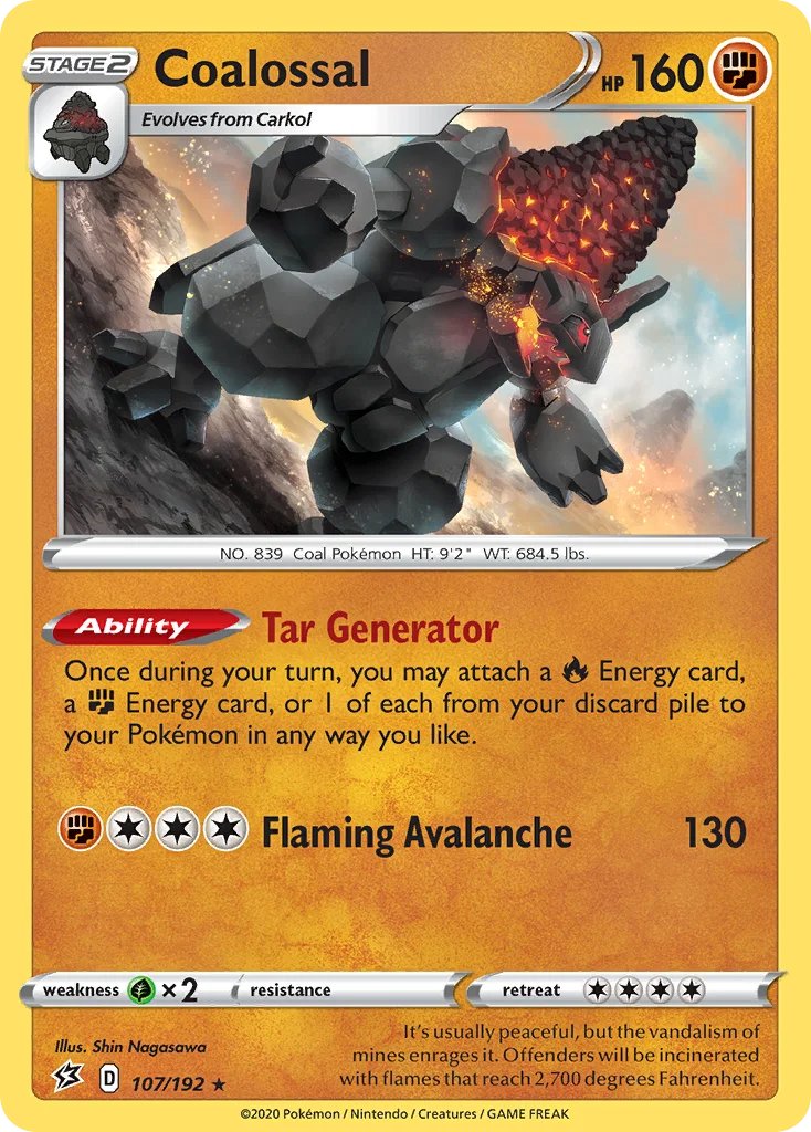 Coalossal 107/192 Rare holo