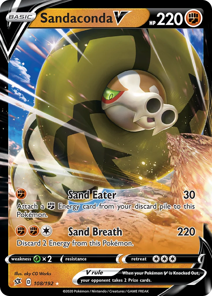 Sandaconda V 108/192 Rare holo v
