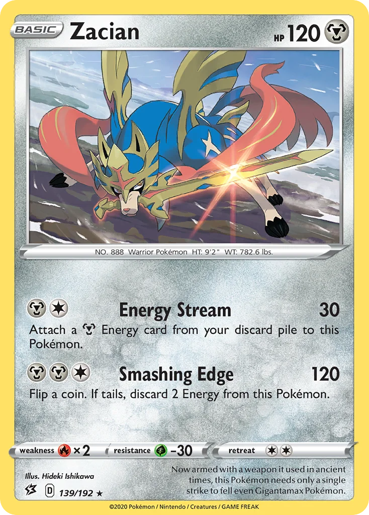 Zacian 139/192 Rare